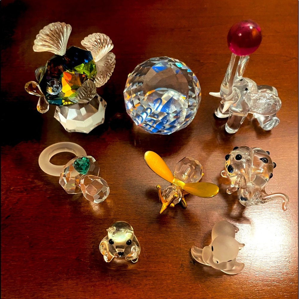 Lot of Swarovski crystal and glass figurines